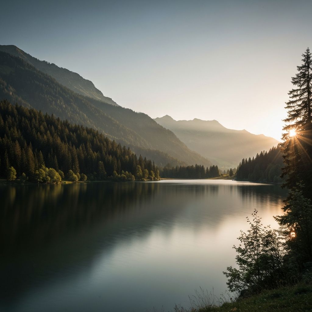Paysage montagneux suisse évoquant le bien-être