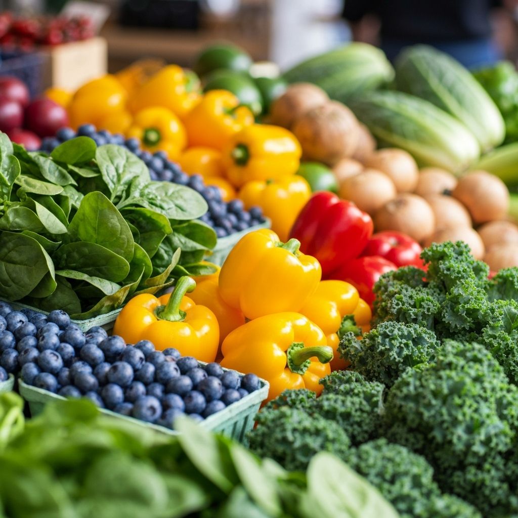 Fruits et légumes colorés riches en vitamines